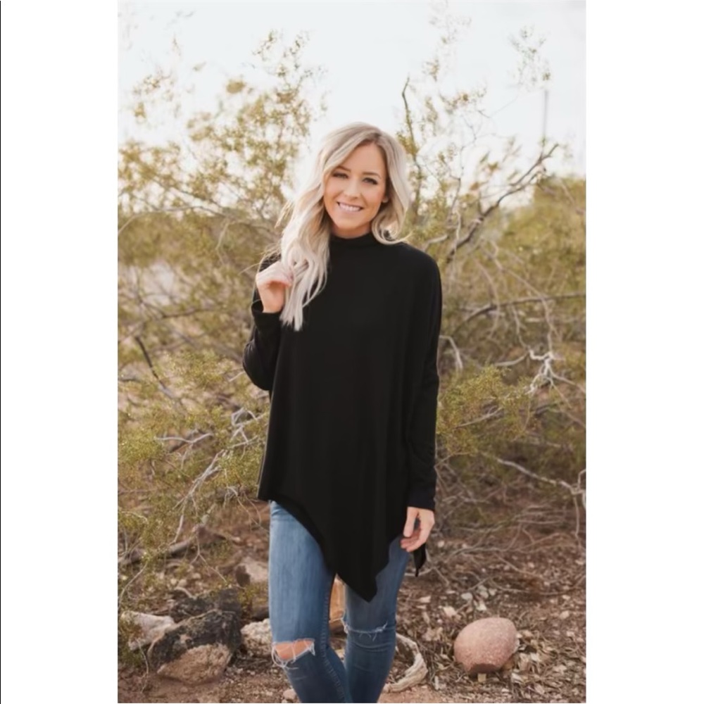 Black Poncho Sweater